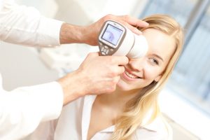 Medical eye test lifestyle images